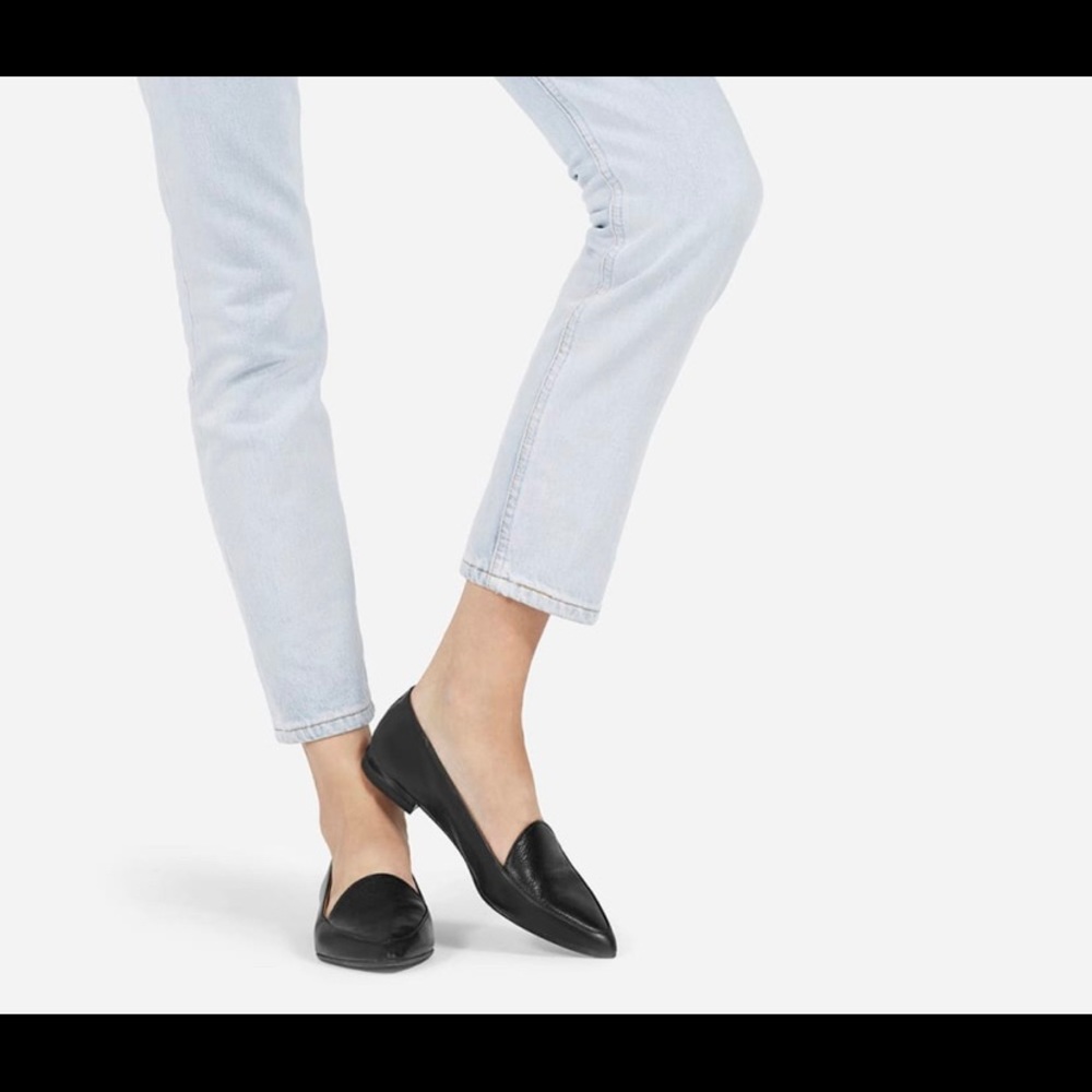 Everlane Modern Point Loafer Leather Black